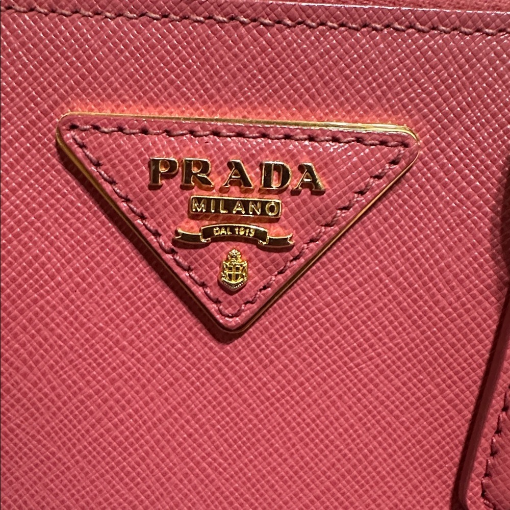 Prada Saffiano Leather Dome Satchel in Rose Pink - Picture 3 of 16